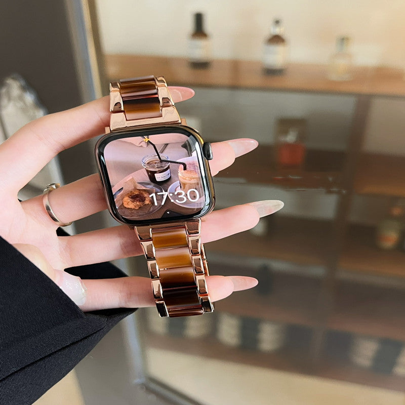 Textured Metal And Resin For Men And Women Iwatch For Watch Straps