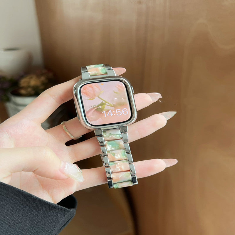 Textured Metal And Resin For Men And Women Iwatch For Watch Straps