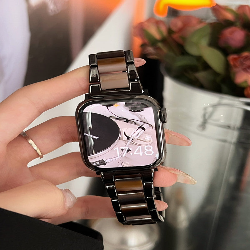 Textured Metal And Resin For Men And Women Iwatch For Watch Straps
