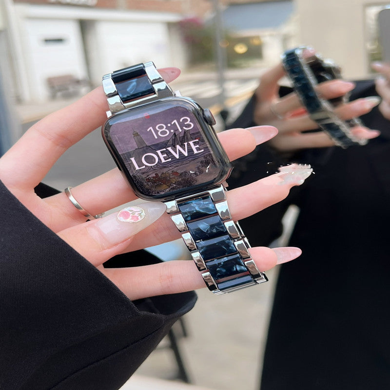 Textured Metal And Resin For Men And Women Iwatch For Watch Straps